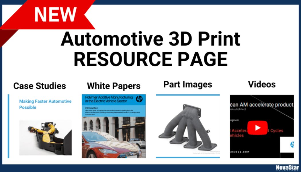 Announcing the Ultimate Resource for Jet Fusion 3D Printing in the Automotive Industry