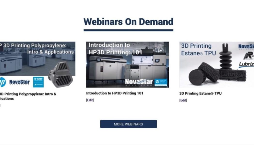 HP 3D Webinars On Demand Now Available
